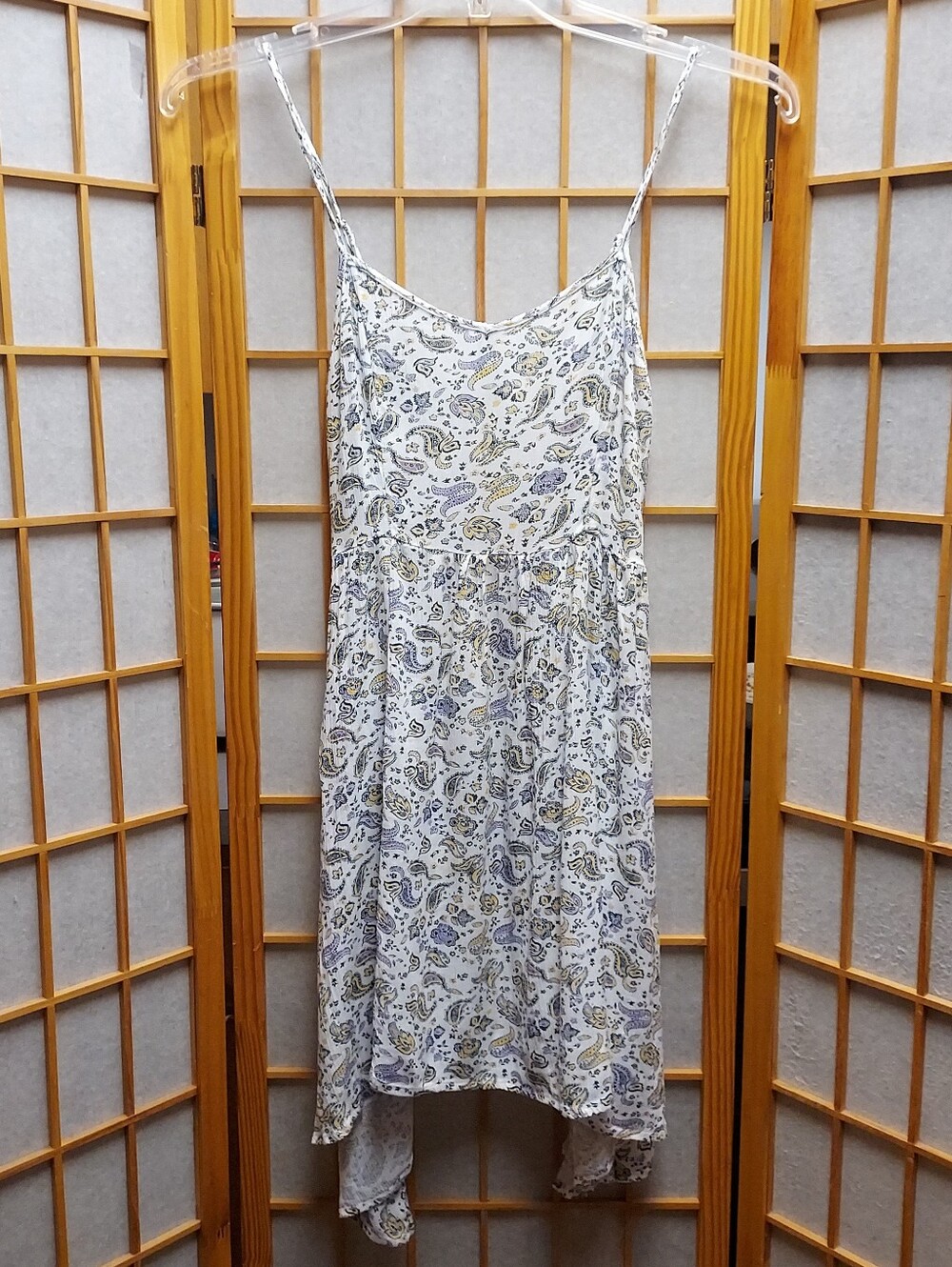 🔮 H&M Divided Paisley Boho Handkerchief Flowy Dress Womens XS Juniors S
